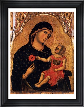 Framed Madonna of the Poppy Print