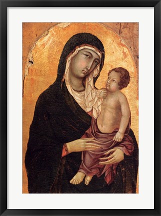 Framed Virgin and Child portrait Print