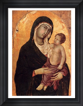 Framed Virgin and Child portrait Print