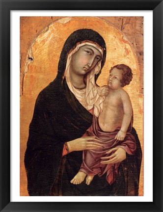 Framed Virgin and Child portrait Print