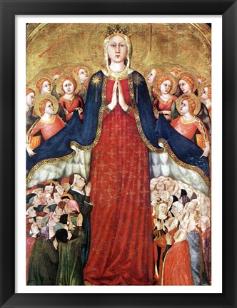 Framed Madonna with angels Print