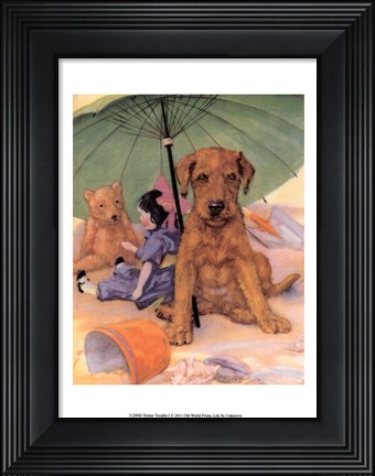 Framed Terrier Trouble I Print
