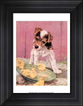 Framed Terrier Trouble II Print
