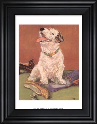 Framed Terrier Trouble III Print