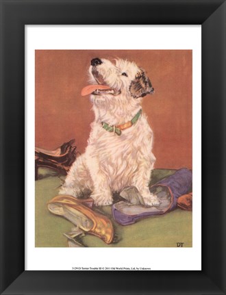 Framed Terrier Trouble III Print