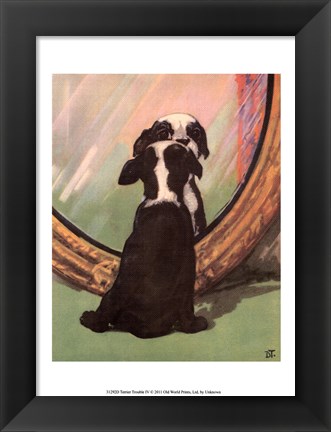 Framed Terrier Trouble IV Print