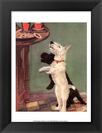 Framed Terrier Trouble V Print