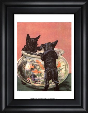 Framed Terrier Trouble VI Print