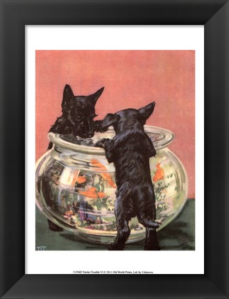 Framed Terrier Trouble VI Print