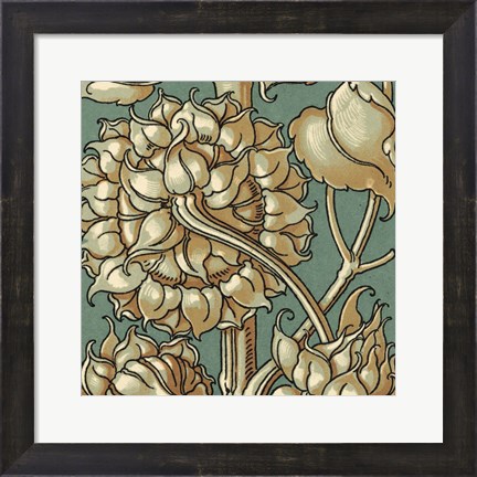 Framed Sunflower Woodblock III Print