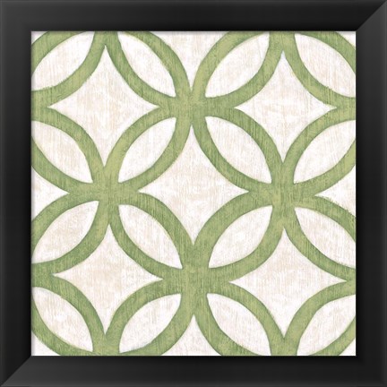 Framed Garden Tile III Print