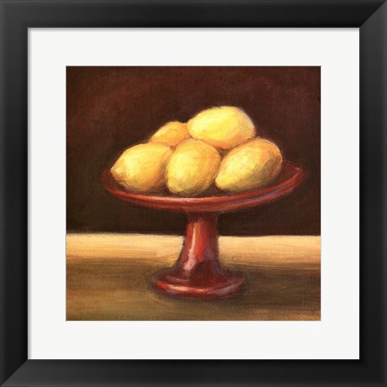 Framed Rustic Fruit Bowl III Print