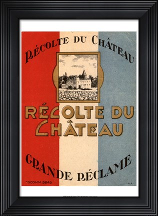 Framed Recolte Du Chateau Print
