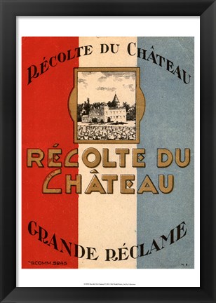 Framed Recolte Du Chateau Print