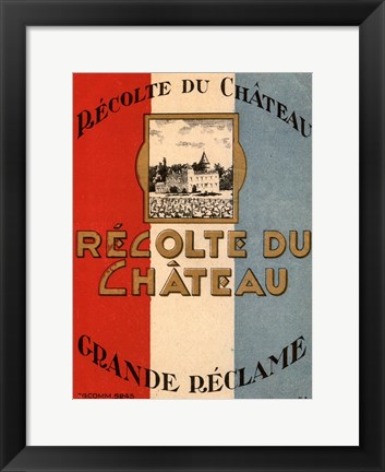 Framed Recolte Du Chateau Print