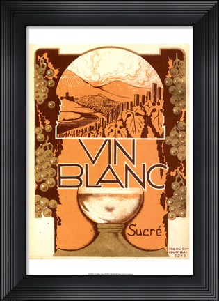 Framed Vin Blanc Print