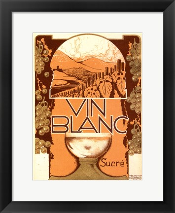 Framed Vin Blanc Print