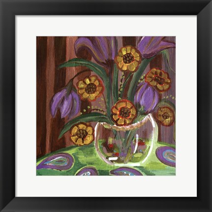 Framed Vibrant Still Life I Print