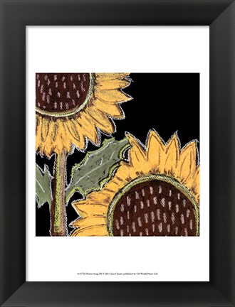 Framed Flower Song III Print