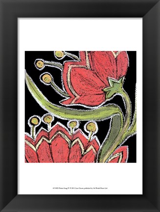 Framed Flower Song IV Print