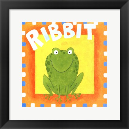 Framed Ribbit Print