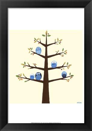 Framed Orchard Owls II Print