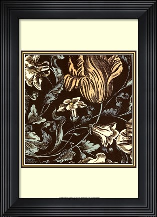 Framed Fanciful Floral IV Print