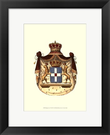 Framed Regal Crest VII Print