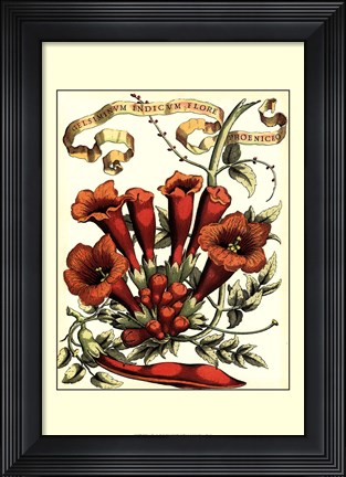Framed Ribbon Florals IV Print