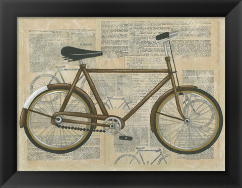 Framed Tour by Bicycle I Print