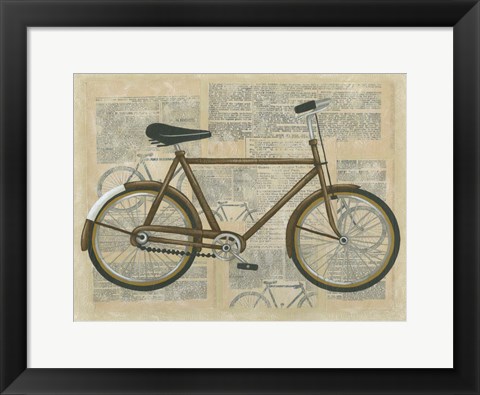 Framed Tour by Bicycle I Print