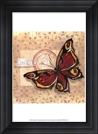 Framed Le Papillon I Print