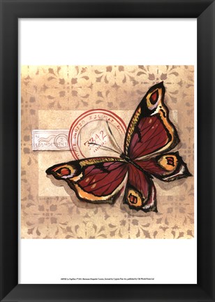 Framed Le Papillon I Print