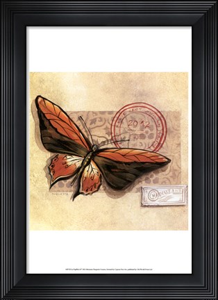 Framed Le Papillon II Print