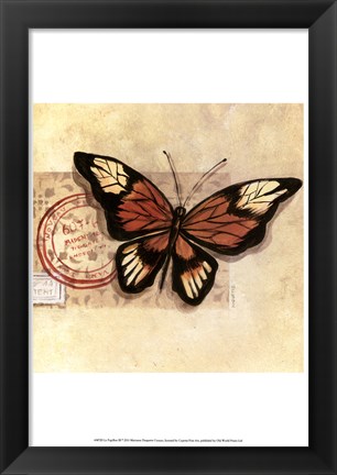 Framed Le Papillon III Print