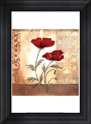 Framed Red Poppies I Print