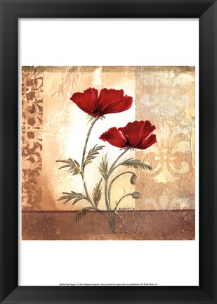 Framed Red Poppies I Print