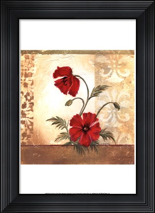 Framed Red Poppies II Print