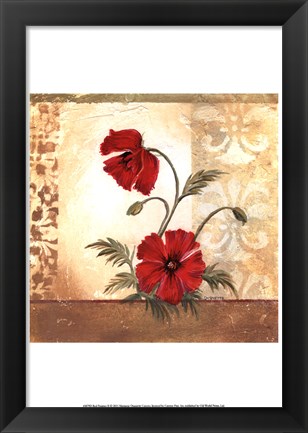 Framed Red Poppies II Print