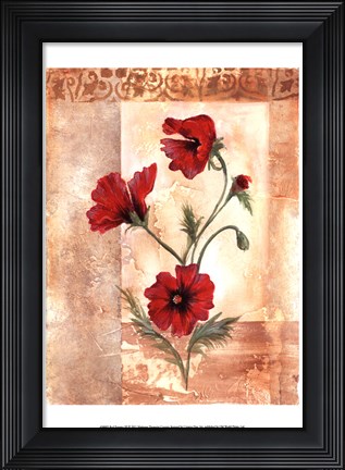 Framed Red Poppies III Print