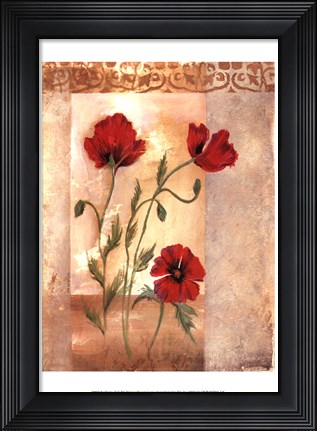 Framed Red Poppies IV Print