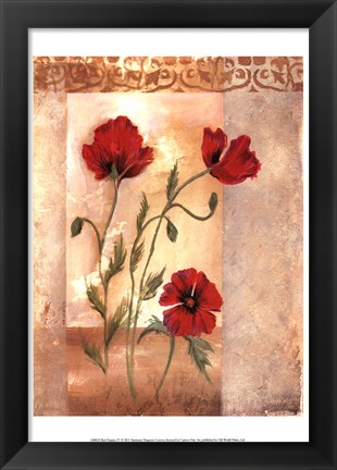 Framed Red Poppies IV Print