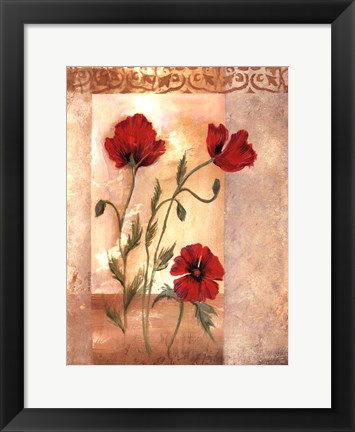 Framed Red Poppies IV Print