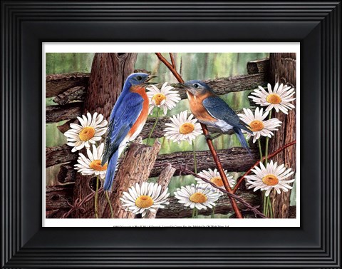 Framed Serenade in Blue Print