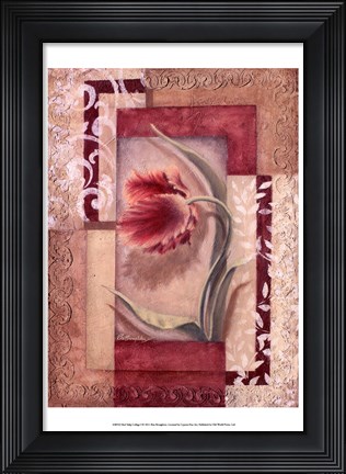 Framed Red Tulip Collage I Print