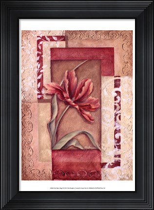 Framed Red Tulip Collage II Print