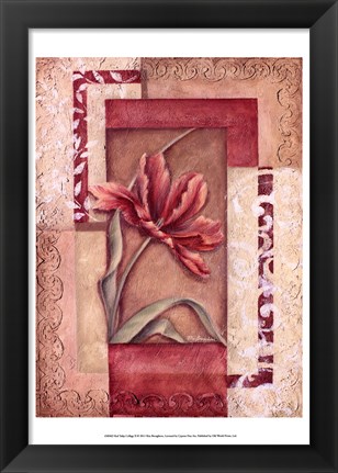 Framed Red Tulip Collage II Print