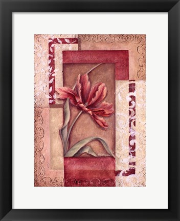 Framed Red Tulip Collage II Print