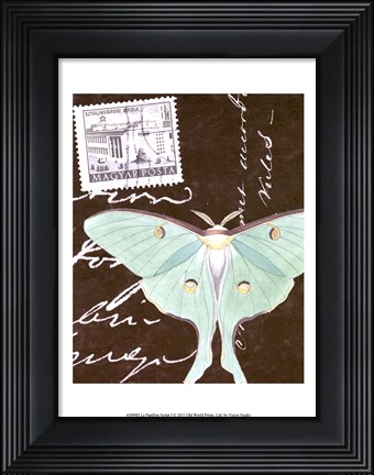 Framed Le Papillon Script I Print