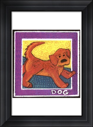 Framed Whimsical Dog Print